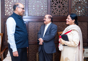 Attended Farewell to HE Ambassador Mr. Vipul at his residence on 21st July, 2026 along with my wife Shirly Rappai