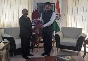 Meeting New Indian Ambassador to Qatar Dr Sheker Reddy