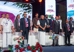 With Kerala Chief Minister Sri Pinarayi Vijayan at Malayalotsavam 2025, organised by the Loka Kerala Sabha and the Malayalam Mission, Doha - Qatar