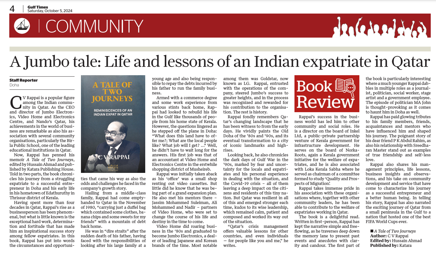 Book review by Gulf times